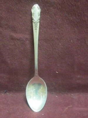 Sterling International Rogers BRIDAL VEIL DEMITASSE SPOON 4 1/8" 11g no monogram - Image 1 of 4