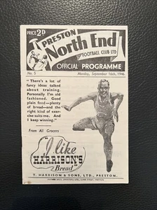 16.9.1946. Preston North End v Bolton Wanderers (Div 1). - Picture 1 of 2