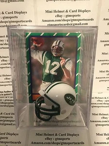 Joe Namath New York Jets Mini Helmet Card Shadowbox Case Collectible Autograph - Picture 1 of 1