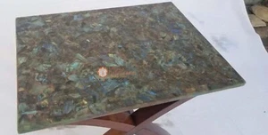 Labradorite Real Stone Restaurant Table, Stone Center Table, Countertop /Luxury - Picture 1 of 6