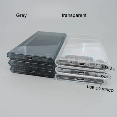 External hd Disk case 2.5 SATA to USB 3.0 Transparent hard drive hdd SSD Box - Image 1 of 4