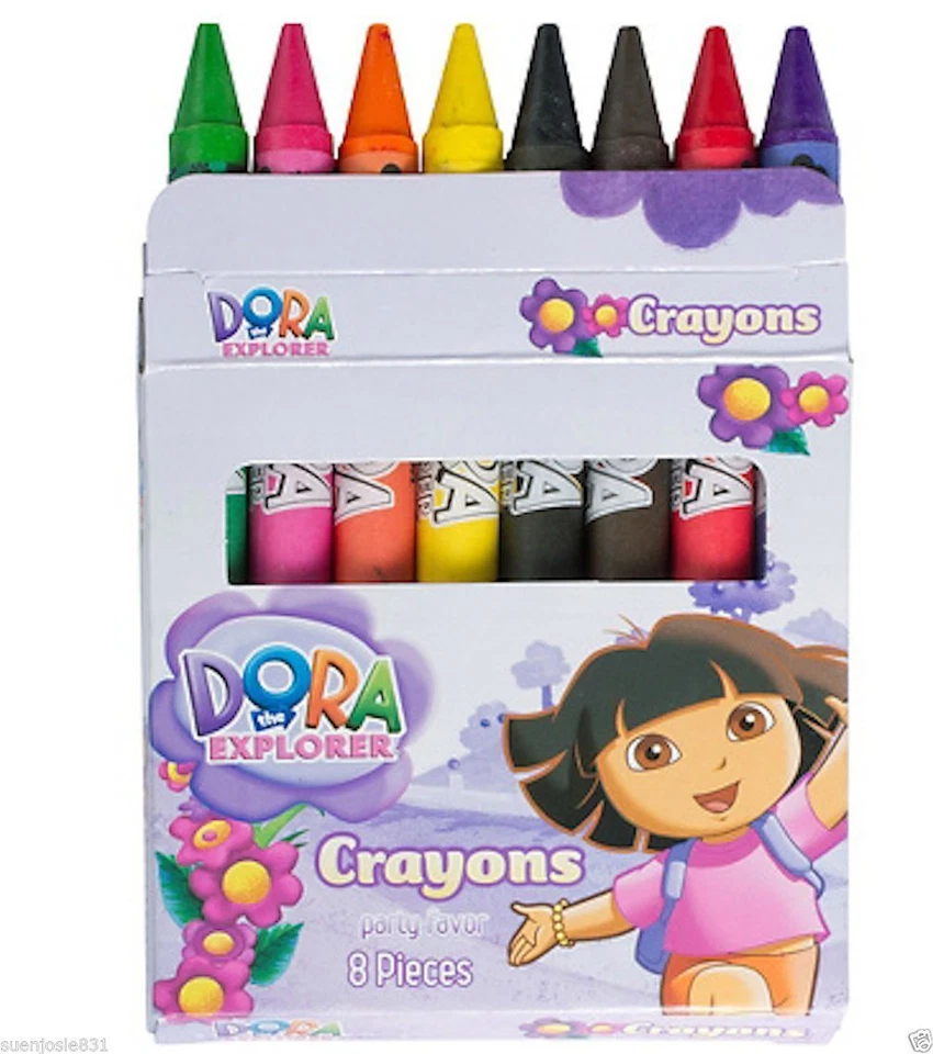 Dora Flower Adventure Explorer Nick Jr Kids Birthday Party Favor Crayons - Изображение 1 из 1