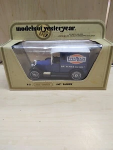 Matchbox Models Of Yesteryear Y-5 1927 Talbot EverReady Batteries Van NIB - Picture 1 of 11