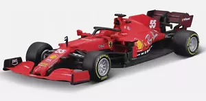 BBURAGO 1:43 2021 FERRARI SF21 FORMULA 1 F1 #55 CARLOS SAINZ COCHE DE DIECAST - Imagen 1 de 4