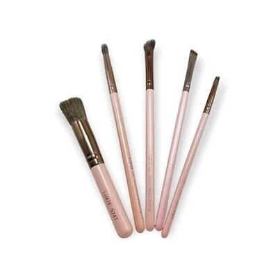 NUEVO Luxie Oro Rosa Juego de 5 Piezas de Cepillos de Ojos y Versátil Pequeño Cepillo de Fibra Dúo Foto 1 de 4