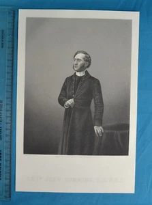 Feiner Original 1859 antiker Gravur Druck Rev John Cumming schottischer Prediger - Bild 1 von 1