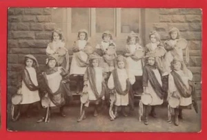 WIRRAL. ROCK FERRY.   GIRLS WITH TAMBOURINES. Nr BIRKENHEAD. ROCKVILLE RP - Picture 1 of 1