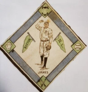 1914 B18 Blanket BILL JAMES (white infield)  Cigarette Baseball Card felt - Picture 1 of 2