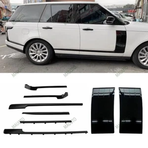 Door Side Body Fender Vent Trim Strip Kit Fit For Range Rover L405 2013-22 Black - Bild 1 von 19