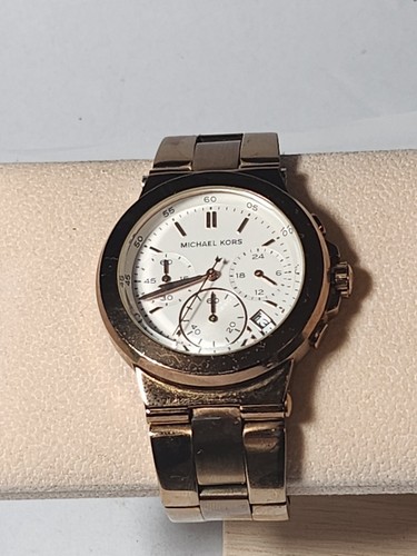 MICHAEL KORS Orologio Cronografo Da Corsa Oro Rosa mk 5223 Batteria Nuova