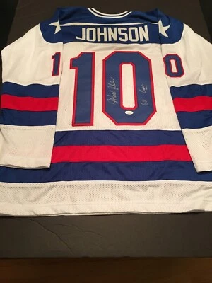MARK JOHNSON AUTOGRAPHED  1980 OLYMPIC JERSEY  J.S.A. AUTHENTICATED - Image 1 of 4