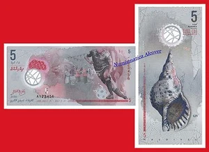 MALDIVAS MALDIVES 5 Rufiyaa 2016 2017 Polymer Pick A26 SC / UNC - Imagen 1 de 1