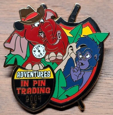 WDW Adventures in Pin Trading Animal Kingdom Terk and Tantor Tarzán Disney LE500 Foto 1 de 2