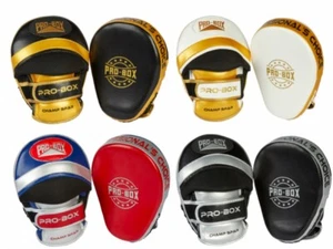 Pro Box Curved Focus Pads Champ Spar Target Pads MMA Focus Mitt Punching Mitts - Picture 1 of 16