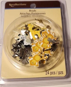 Craft Brads Animals Scrapbooking Metal Recollections - Picture 1 of 2