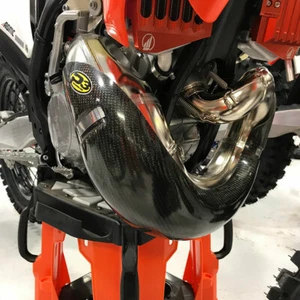 P3 Carbon Fiber MAXCoverage Pipe Guard 2019-2022 KTM/Husqvarna/GasGas 250/300 - Foto 1 di 7