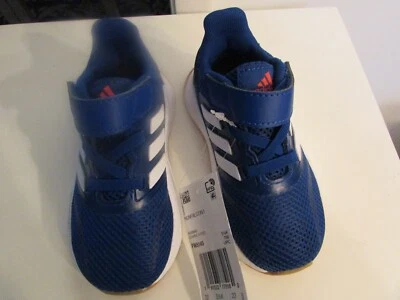 Adidas RUNFALCON1 FW5143 Niños Pequeños Zapatos Talla 6K AZUL con Rayas BLANCAS NUEVOS CON ETIQUETAS Foto 1 de 4