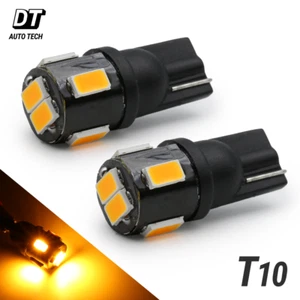 2X T10 921 High Power 2835 Chip LED Amber License Plate Interior Lights Bulbs - Foto 1 di 5
