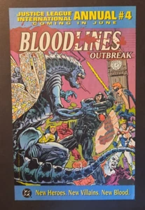 Bloodlines 1993: Outbreak DC arte promocional "New Heroes..." - página de anuncio/anuncio impreso - Imagen 1 de 1