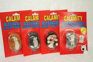 Calamity  Cat and Kitten Toys Plush Fuzzy  Critters 4 pieces Refillable Catnip - Picture 1 of 3