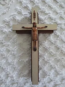 KATHOLISCHE LETZTE RITEN Holzkreuz KRUZIFIX mit Original Kerzen - 7-1/2" x 13" - Bild 1 von 6