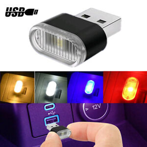 1x Mini USB LED Car Light Decor Neon Atmosphere Ambient Lamp Bulb Accessories