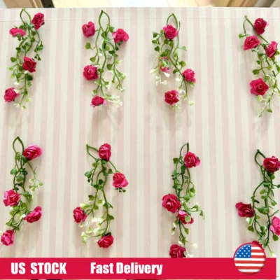 8PC Handmade 1:12 1/6 Scale Dollhouse Miniatures Plastic Flower Vine Garden DIY - Image 1 of 4
