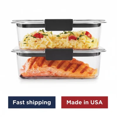 Rubbermaid 2PK 3.2 Cup Clear Plastic Food Storage BPA-Free | FREE SHIPPING - Image 1 of 3