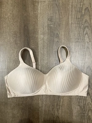 Playtex Wireless Stripped Beige Bra Full Coverage Size 42C - Image 1 of 4