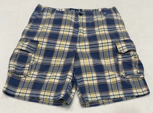 Duck Head Mens Plaid Cargo shorts size 34 blue white yellow - Picture 1 of 6