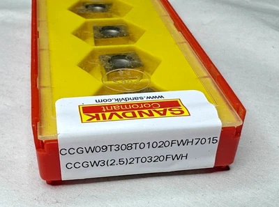 Sandvik CCGW3 (2.5) 2T0320FWH 7015 CBN CCGW09T308T01020FWH 7015 Caja de 5 Foto 1 de 4