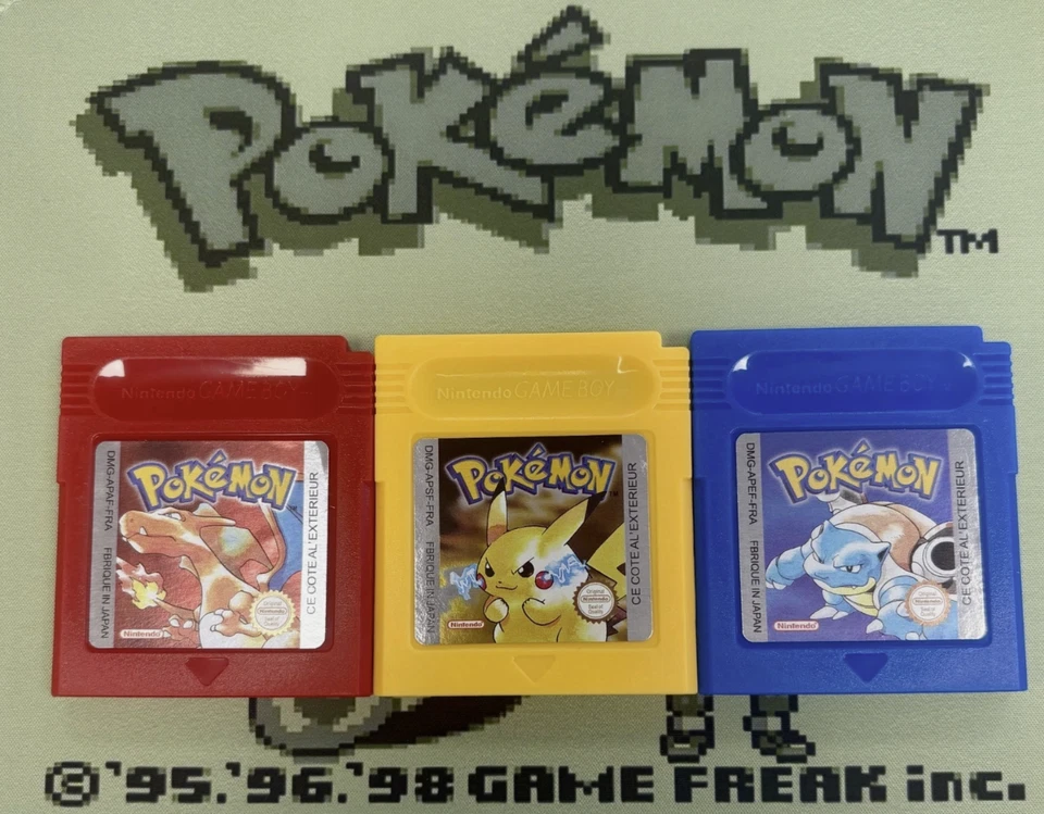 🔴🟡🔵 Lot Pokémon Rouge, Jaune & Bleu - Versions Françaises - Game Boy Color - Photo 1/4