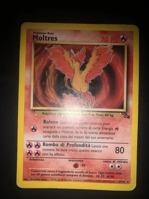 Carta Pokémon Moltres 27/62 Fossil Ita Italiano  Rara - Immagine 1 di 4