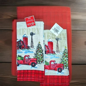 Pickup Christmas Tree Kitchen Towel Kay Dee Heartland Christmas Pattern NWT - Picture 1 of 1