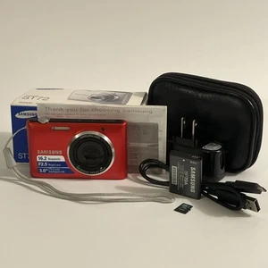 Fotocamera digitale SAMSUNG ST72 rossa - 16,2 MP 5x HD Bundle: funzionante ottime condizioni - Foto 1 di 23