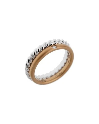 Pomellato 18K Dos Tonos 0.03 Ct. Tw. Anillo de diamantes (auténtico pre-amado) para mujer Foto 1 de 2