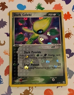 Pokemon TCG Dark Celebi 4/101 Ex Hidden Legends Reverse Holo English 2004 - Image 1 of 4