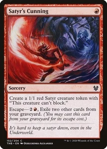 MTG Magic THB Theros Beyond Death - 1x EN NM 152 C Satyr's Cunning - Picture 1 of 1