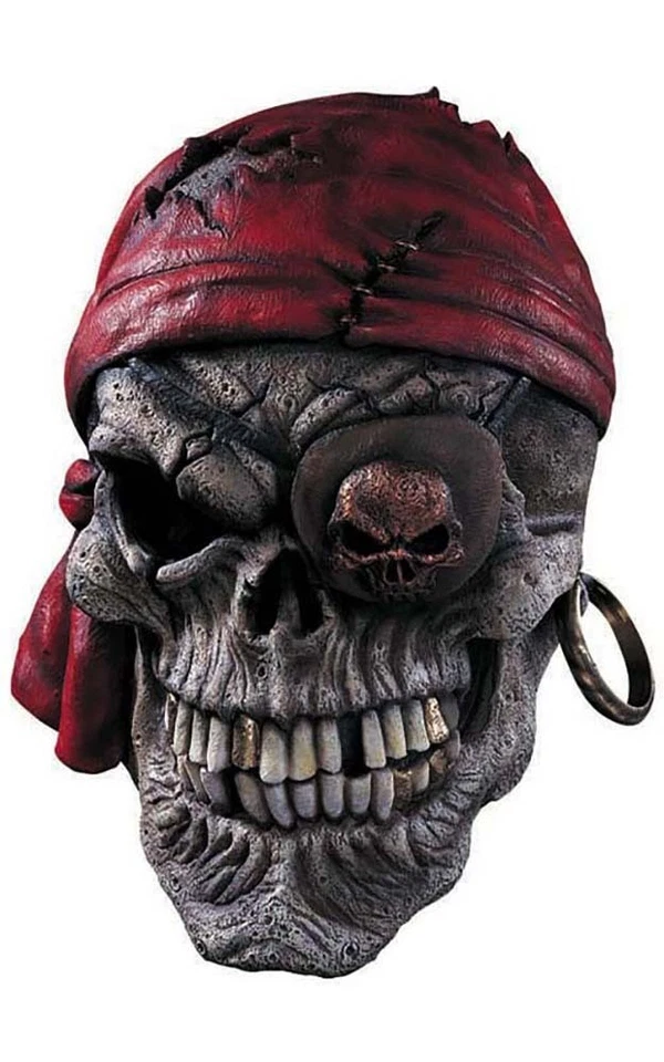 SKULL PIRATE SCARY COSTUME MASK FANCY DRESS HALLOWEEN COSTUME ACCESSORY — 第 1/2 张图片