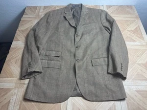 VTG Polo Ralph Lauren Mens Blazer Black 44 Virgin Wool Made in Italy Jacket L - Picture 1 of 14