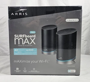 ARRIS SURFboard mAX Pro W133 Tri-Band Mesh Wi-Fi 6 System AX11000 - NEW SEALED - Picture 1 of 6