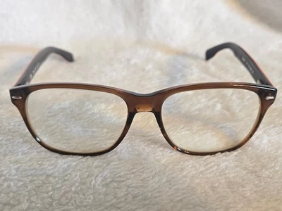 POLICE Remake 1 V1911 09GW 140 Brown Transparent Eyeglasses Made in Italy Frames - Image 1 of 4