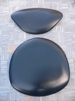 Almohadillas de asiento y respaldo Naugahyde negras para una silla Cherner Plycraft Mid Century Foto 1 de 4