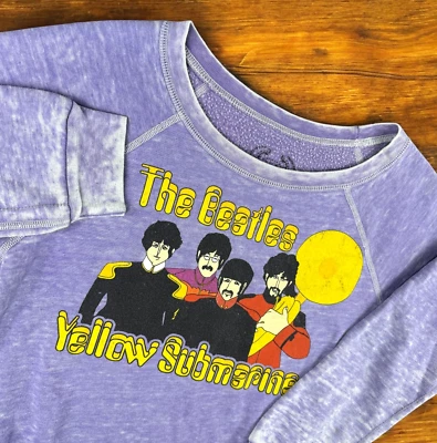 Sudadera Trunk LTD Beatles Amarilla Submarina Mujer XL Púrpura Desvanecido Desvanecido Foto 1 de 4