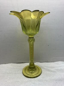 Spanish EcoGlass,Recycled Glass Free Form Green 12” Tall Vase - Picture 1 of 8