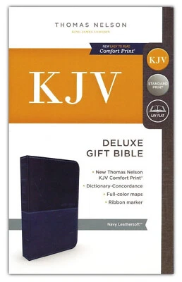 KJV, Deluxe Gift Bible, Imitation Leather, Blue BRAND NEW in Shrink Wrap!!! - Image 1 of 3