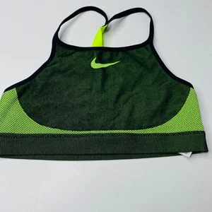 Nike Sujetador Niñas XL Deportes DriFit Pullover Ropa Activa Espalda Corredora Verde Negro - Imagen 1 de 8