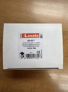 Lovato GA100C 3P Switch Door Mounting AC21A 100A **NEW IN BOX** - Bild 1 von 10
