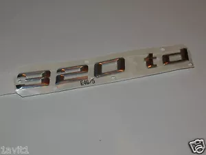 Nuovo Originale BMW E46 3 Serie 320 TD Coperchio Bagagliaio Posteriore 320 TD Emblema 51147025184 - Foto 1 di 6