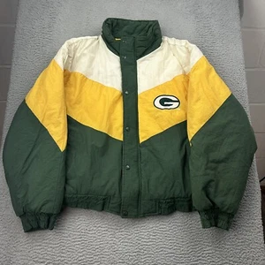 Green Bay Packers NFL Vintage 90s Logo 7 Winterjacke Herren Gr. XL - Bild 1 von 11